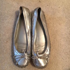 Silver Nine West flats